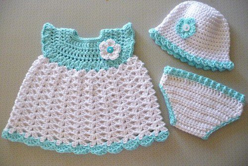 10 Easy Baby Dress Crochet and Knit Patterns