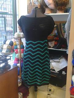 Crochet dress with ripple pattern