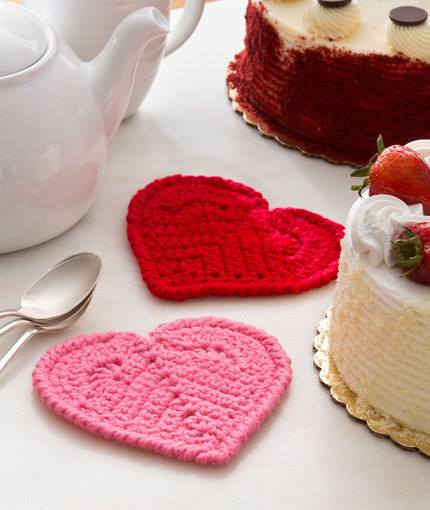 Valentine heart coaster