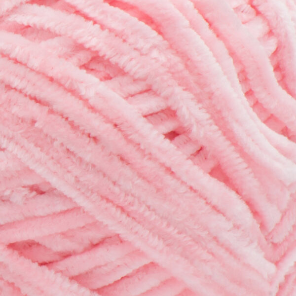 Ever after pink bernat baby velvet yarn
