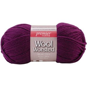 Aubergine - wool worsted