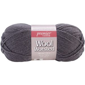 Charcoal - wool worsted yarn