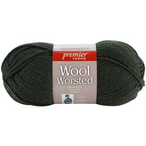 Green - wool worsted yarn