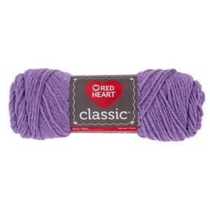 Lavender-red heart classic yarn