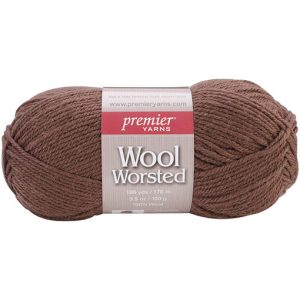 Milk chocolate - wool worsted yarn