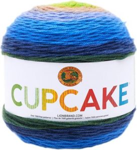 Moody blue lion brand cupcakes yarn