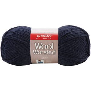 Navy - wool worsted yarn