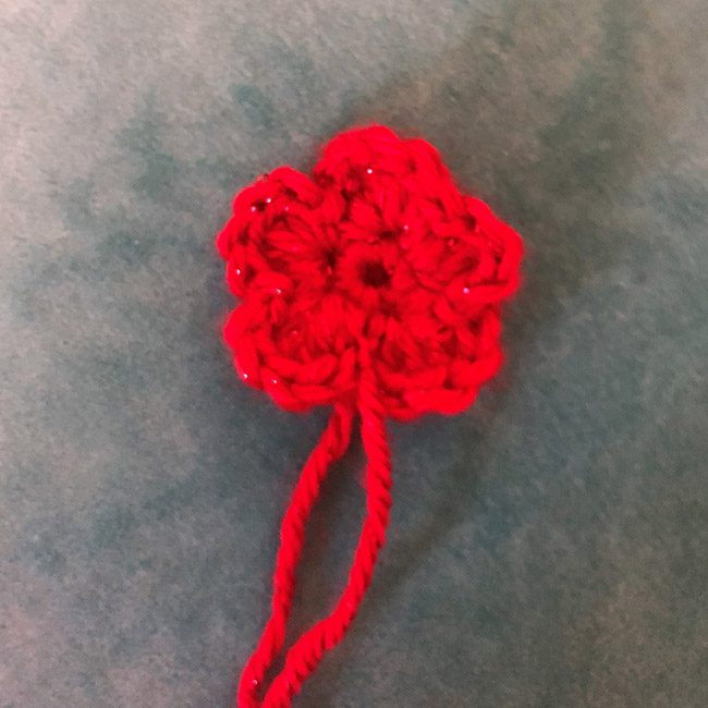 Poppy flower crochet pattern 5