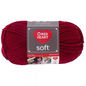 Wine red heart soft