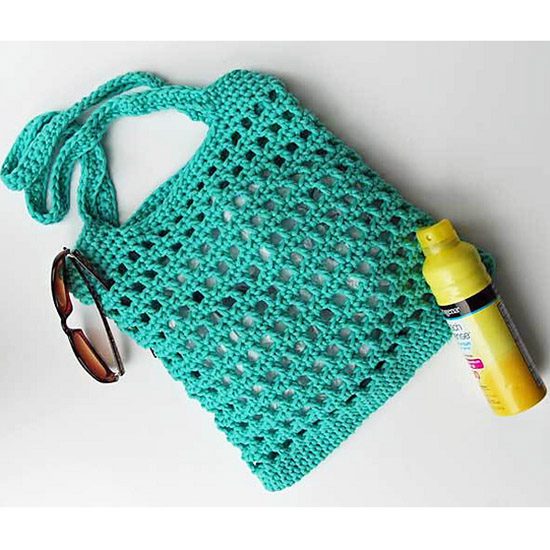 Crochet beach basket
