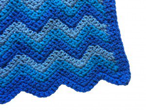 Blue crochet blanket